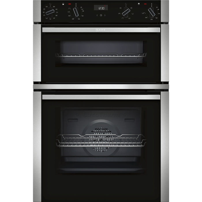 Neff U1ACI5HN0B N50 Built-In Electric Double Oven, Stainless Steel, A Rated