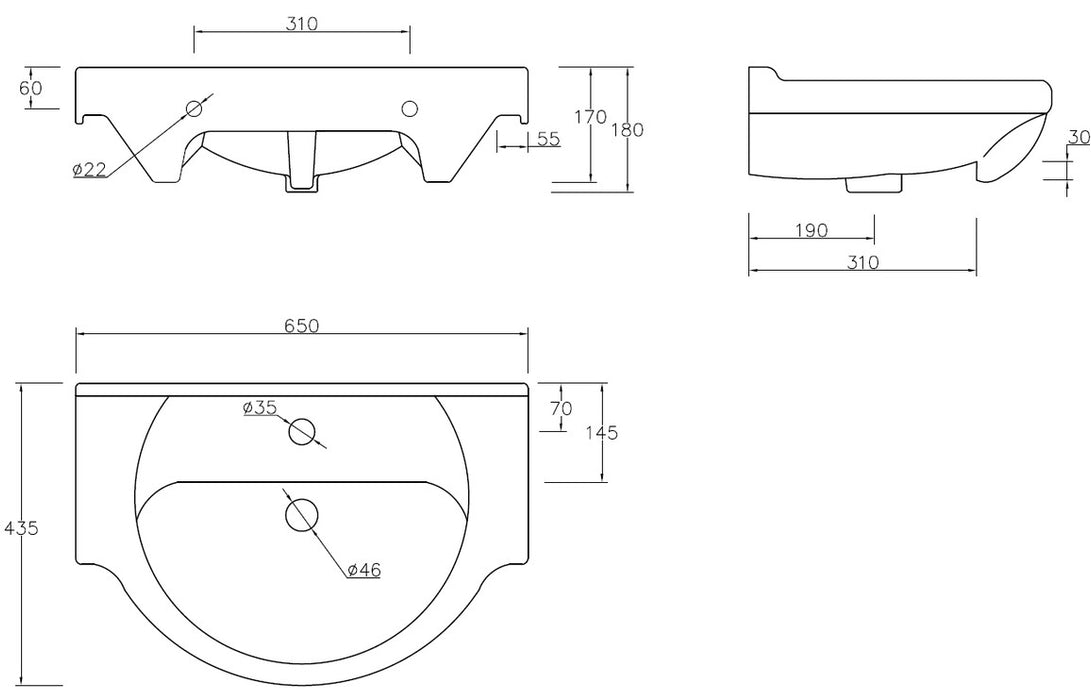 Ikstar  650mm Basin Unit & WC Unit Pack - White Gloss