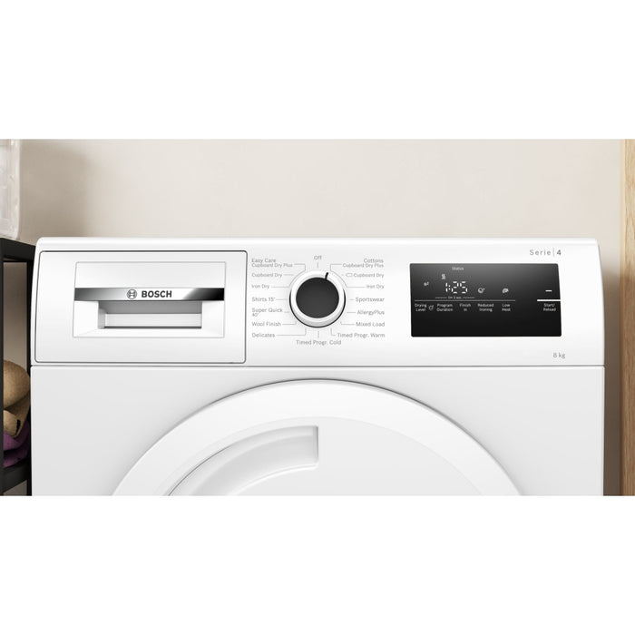 Bosch Series 4 WTN83202GB 8Kg Condenser Tumble Dryer - White - B Rated