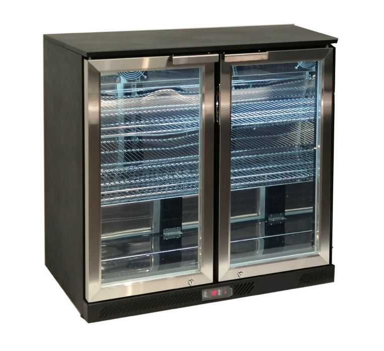 Atosa BDS-210 Double Bottle Cooler with Hinged Stainless Steel Doors