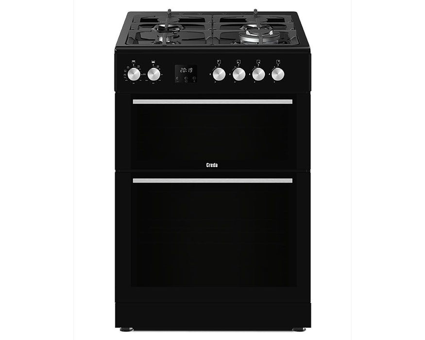 Creda C60DFDOBL 60cm Dual Fuel Freestanding Double Oven -Black