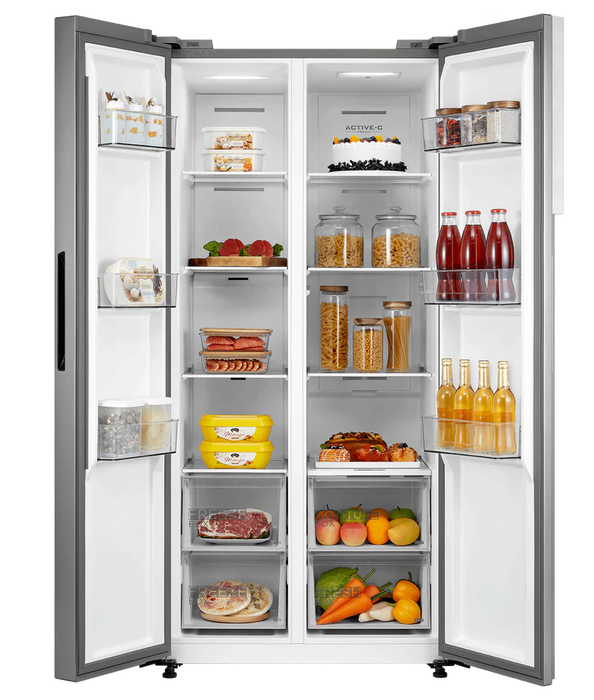 Midea MDRS619FIE46 - Inox American Fridge Freezer - 460L - E Energy Rating
