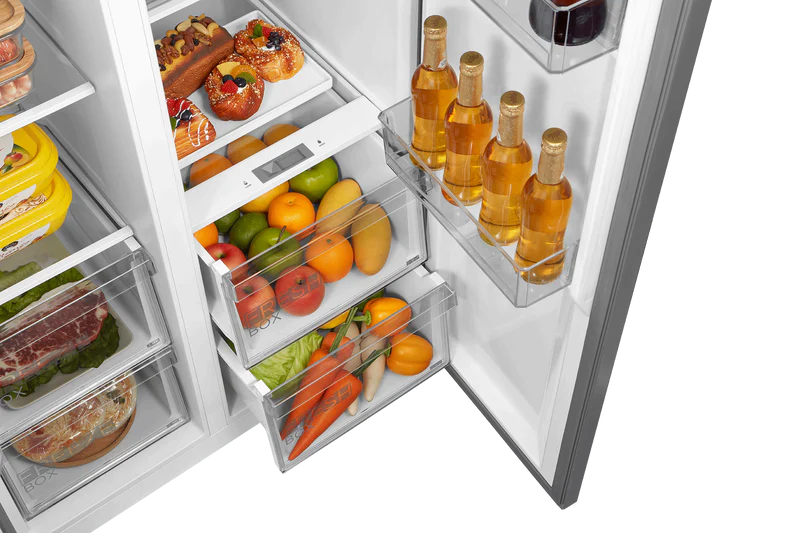 Midea MDRS619FIE46 - Inox American Fridge Freezer - 460L - E Energy Rating