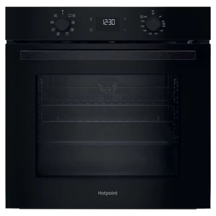 Hotpoint HO475PBUK - Black Single Oven - 71L - A++ Energy