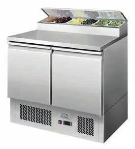 Ice-A-Cool ICE3832GR 2 Door Refrigerated Saladette Preparation Counter, 300 Litres