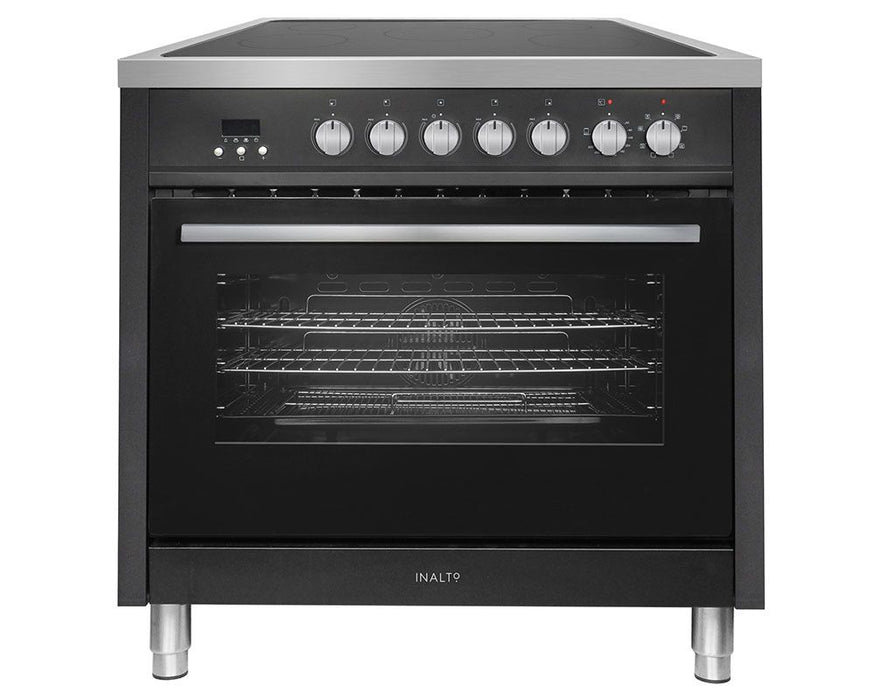 Inalto IR90EC - Black/Stainless Steel 90cm Electric Range Cooker - 103L Ceramic Hob