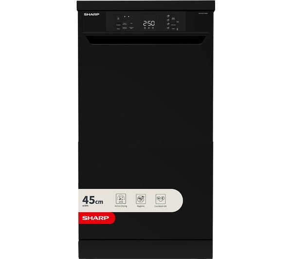 Grade A SHARP QW-NS1CF49EB-EN Slimline Dishwasher - Black BB9498