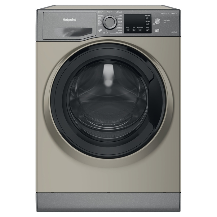 Hotpoint NDB9635GK UK Freestanding Anti Stain 9/6kg 1400rpm Washer Dryer in Graphite