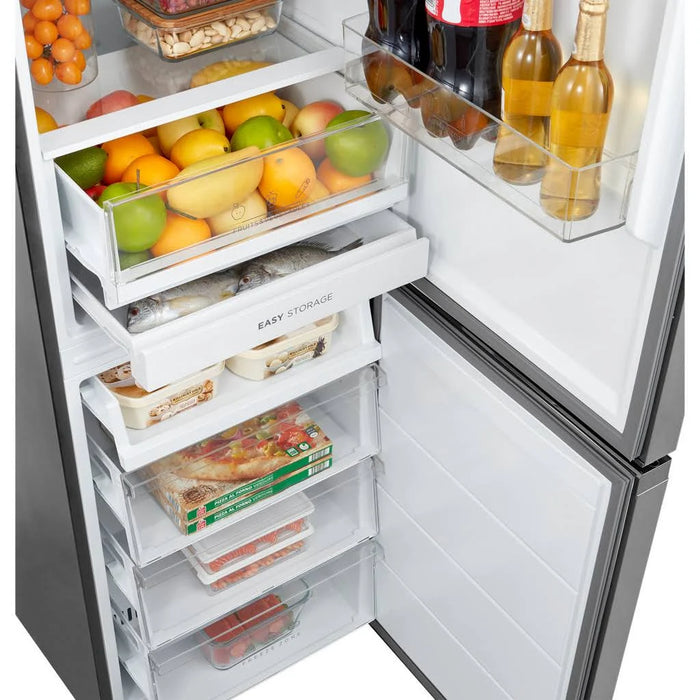 Midea MDRB379FGD02 - Silver Freestanding 50/50 Frost Free Fridge Freezer - E energy