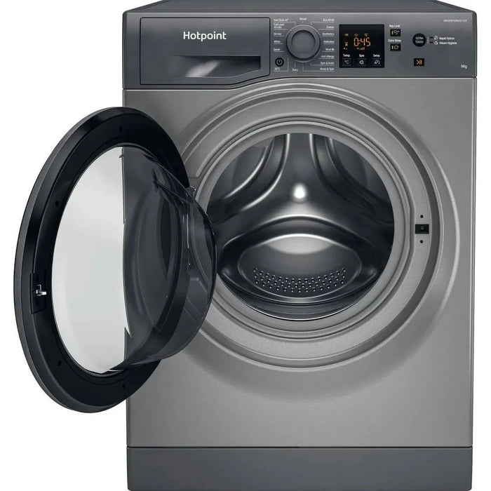 HOTPOINT Anti-stain NSWR 946 GK UK 9 kg 1400 Spin Washing Machine - Graphite