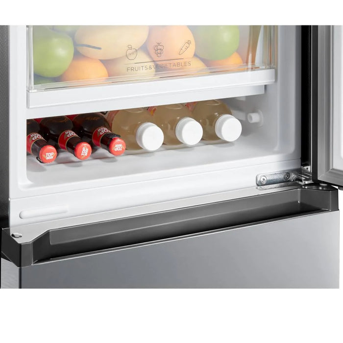 Midea MDRB379FGD02 - Silver Freestanding 50/50 Frost Free Fridge Freezer - E energy