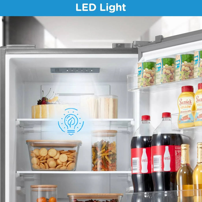 Midea MDRB379FGD02 - Silver Freestanding 50/50 Frost Free Fridge Freezer - E energy