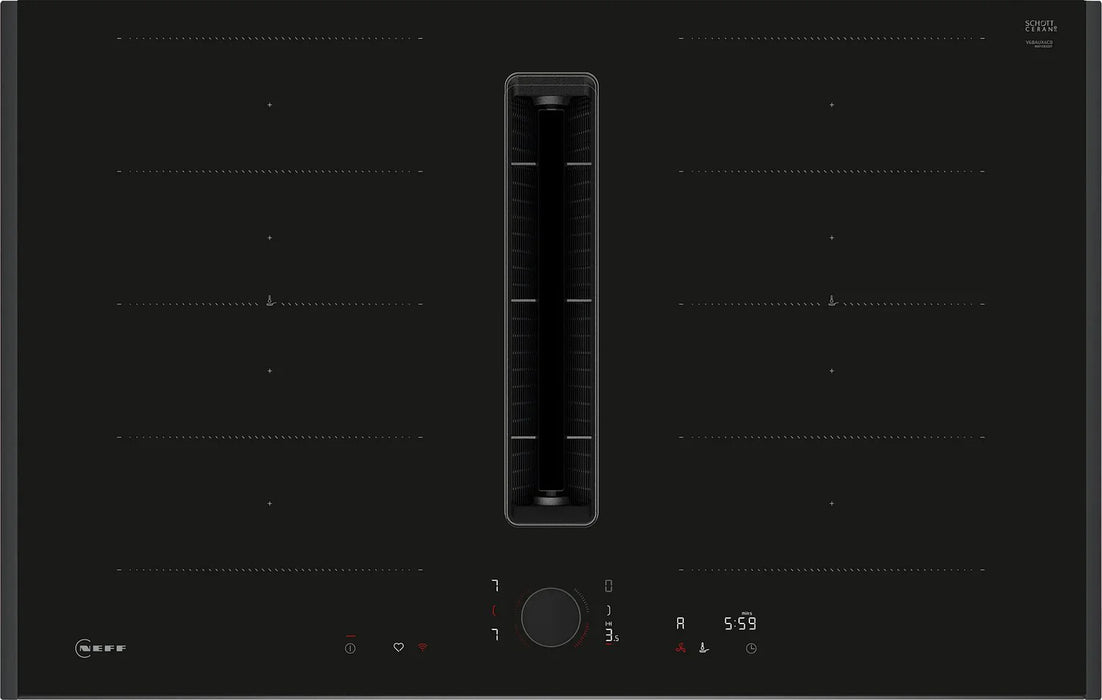 Neff V68AUX4C0 N90 Vented Hob, Black, B Rated