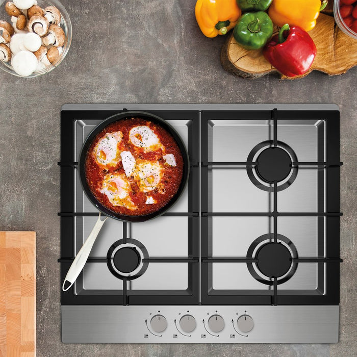 Statesman GH161SS 60cm 4 Zone Gas Hob -Stainless steel