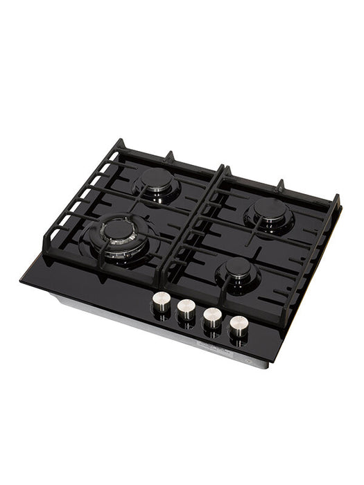 Teknix SCGH61B 4 Burner Gas Hob Wok And Cast Iron Pan Supports