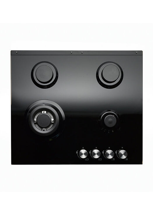 Teknix SCGH61B 4 Burner Gas Hob Wok And Cast Iron Pan Supports