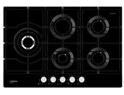 Statesman GH175GB 5 Burner Gas Hob 75cm - Black Glass (Unbranded)