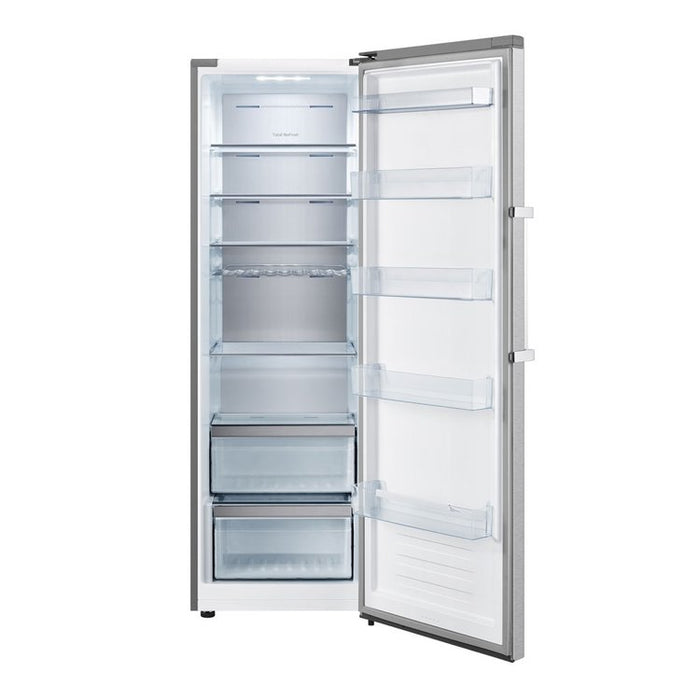 Teknix TH60TLX, 370L Single Door Larder Fridge , Total No Frost, Brushed Steel