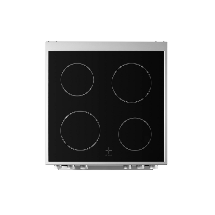 Midea MFO24EME4R118-SS 60cm Double Oven FS Cooker with Ceramic Hob AA Rated in Stainless Steel