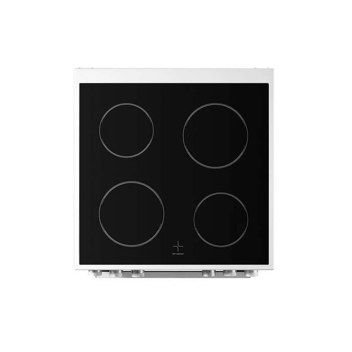Midea MFO24EME4R118-WH 60cm Double Oven FS Cooker with Ceramic Hob AA Rated in White