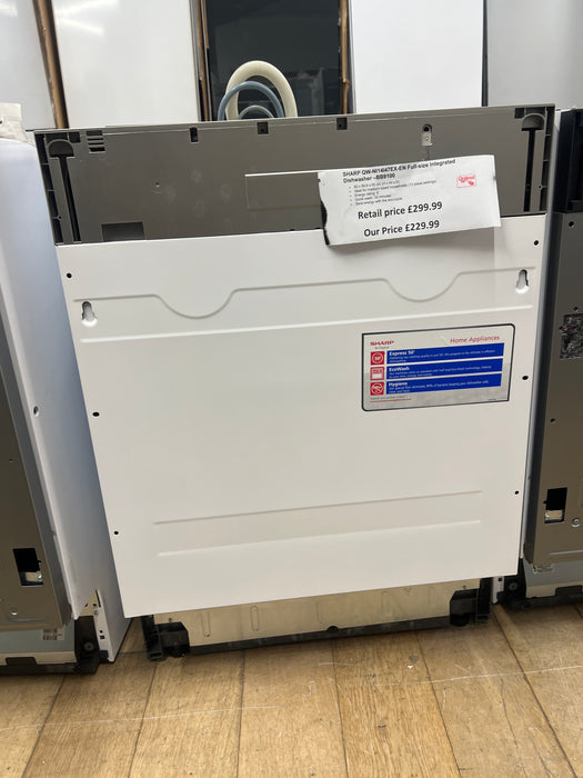 Grade A SHARP QW-NI14I47EX-EN Full-size Integrated Dishwasher - BB9100