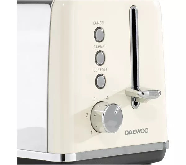 DAEWOO Kensington SDA1582 2-Slice Toaster - Cream