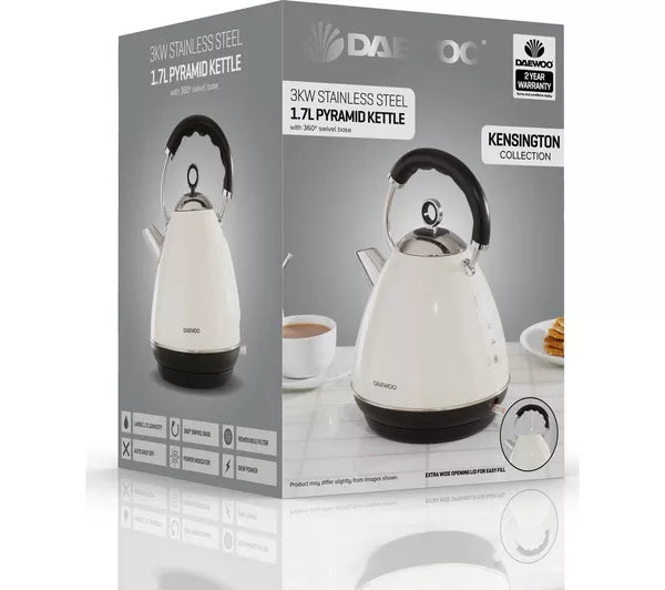 DAEWOO Kensington SDA1576 Traditional Kettle - Cream