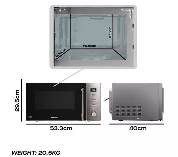 DAEWOO SDA2094GE Combination Microwave - Silver