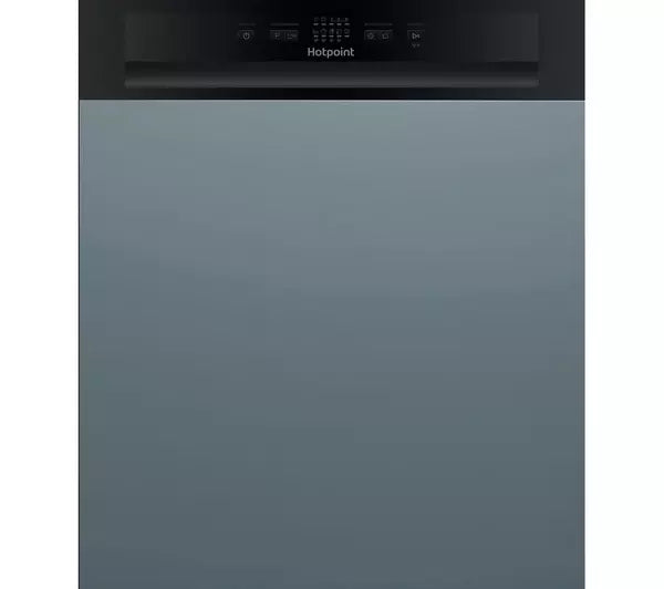 Grade A HOTPOINT HBC 2B19 UK N Full-size Semi-Integrated Dishwasher - Black -BB3077