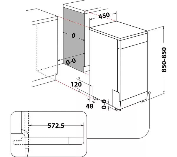 HOTPOINT HSFO 3T223 W UK N Slimline Dishwasher - White