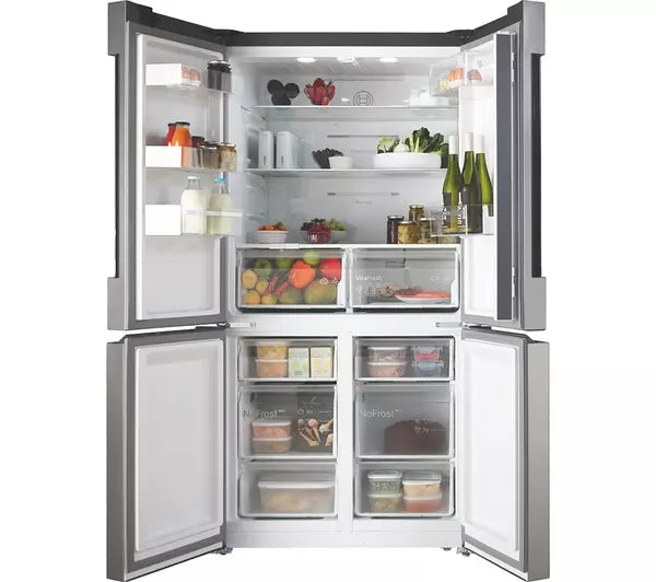 Bosch KFN96VPEAG Series 4 American Fridge Freezer, Non-Plumbed, Stainless Steel, E Rated