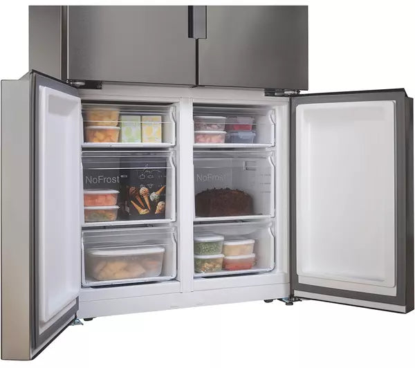 Bosch KFN96VPEAG Series 4 American Fridge Freezer, Non-Plumbed, Stainless Steel, E Rated