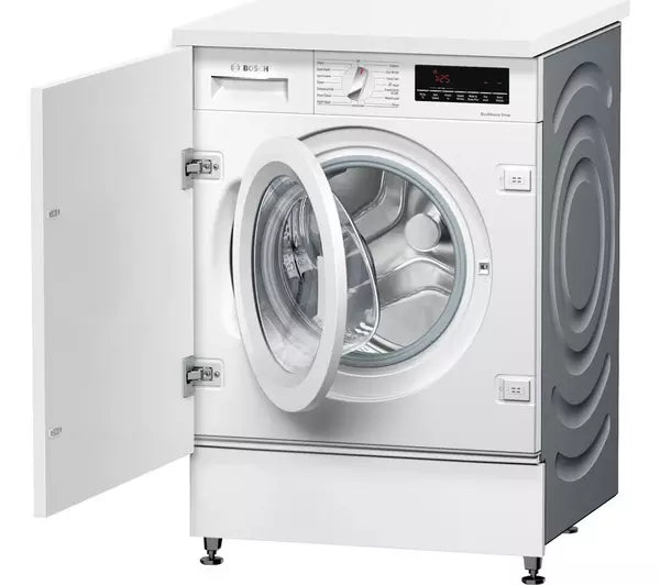Bosch Series 8 WIW28502GB Integrated 8kg Washing Machine with 1400 rpm - White - C Rated