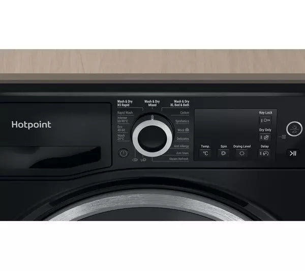HOTPOINT NDB 9635 BS UK 9 kg Washer Dryer - Black