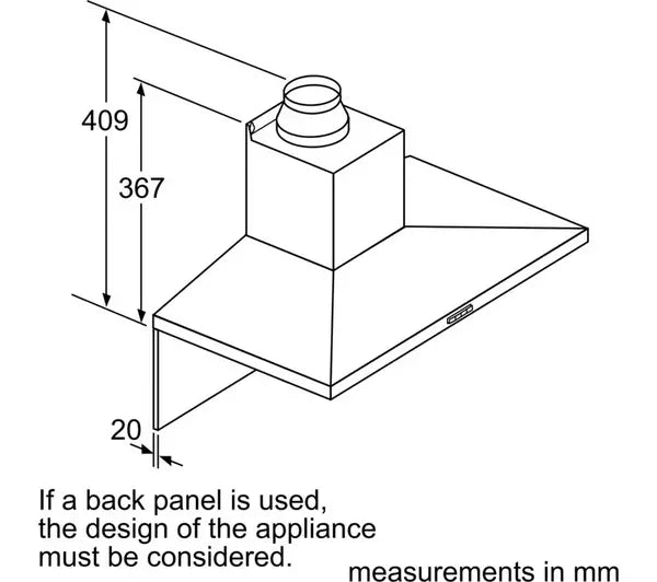 NEFF N50 D94QFM1N0B Chimney Cooker Hood - Stainless Steel