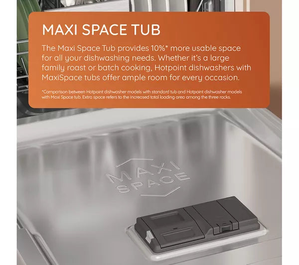 HOTPOINT Maxi Space H7F HS41 UK Full-size Dishwasher - White