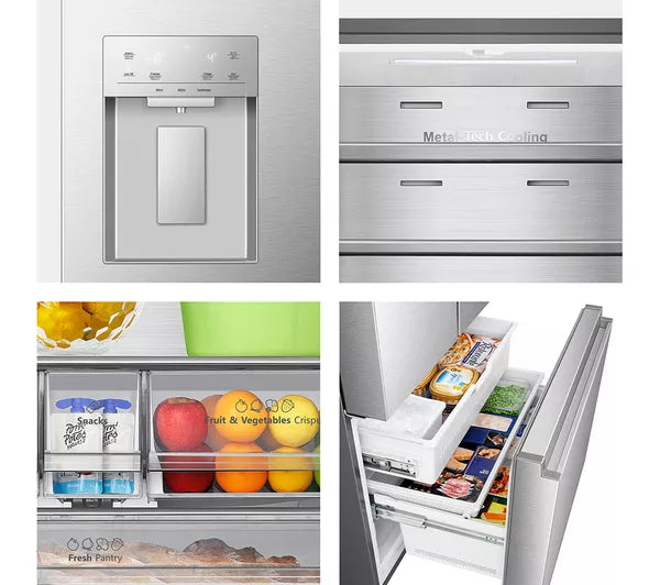 Grade A HISENSE PureFlat RF815N4SESE Smart Fridge Freezer - Stainless Steel BB5238