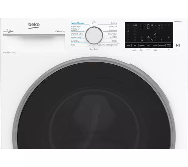 BEKO Pro UltraFast B5D510645UW Bluetooth 10 kg Washer Dryer - White