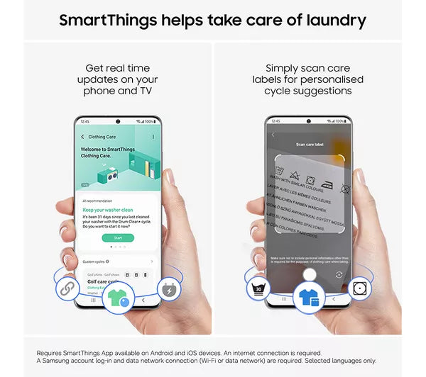 SAMSUNG Series 5 AI Energy WW80CGC04DAEEU WiFi-enabled 8 kg 1400 Spin Washing Machine - White