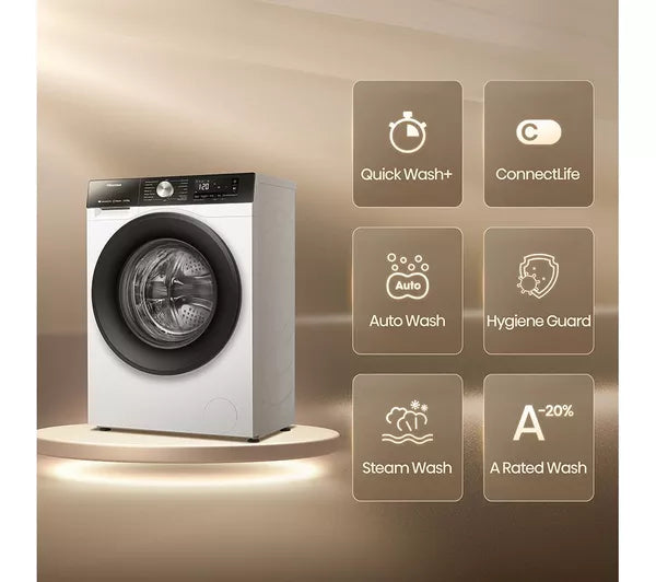 HISENSE 3S Series WD3S1043BW3 WiFi-enabled 10 kg Washer Dryer - White