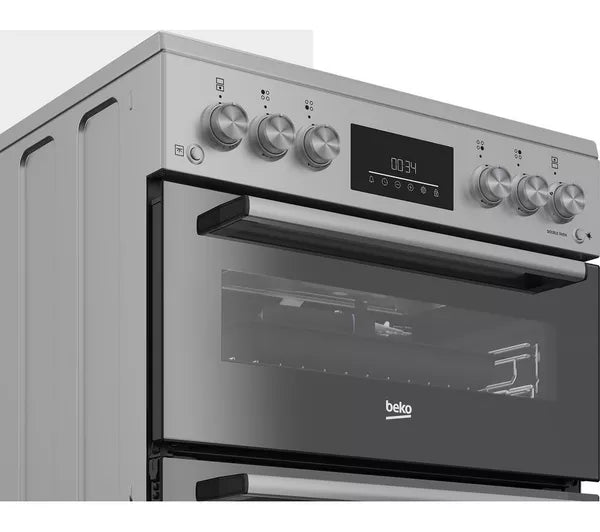 BEKO Pro FDG6272TCSM 60 cm Gas Cooker - Silver Mirror