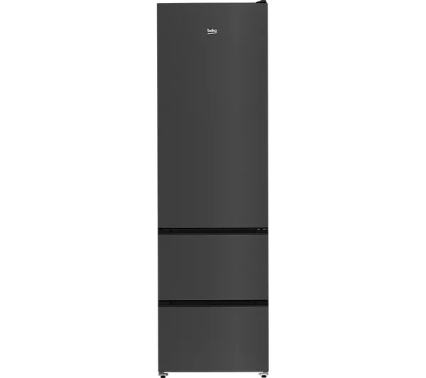 BEKO Pro HarvestFresh GNE4603VPZ 70/30 Fridge Freezer - Black Steel