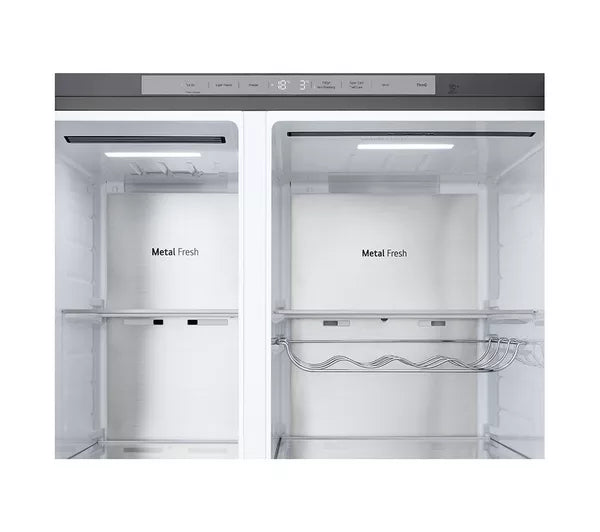 LG InstaView GSXE91BSAD American-Style Smart Fridge Freezer - Brushed Steel