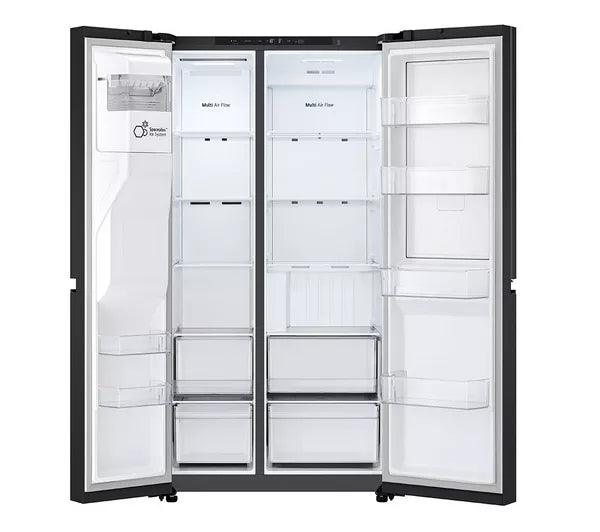 LG NatureFRESH GSJC40EPPE American-Style Fridge Freezer - Matte Black
