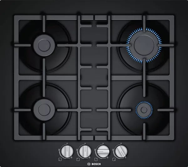 Bosch Series 4 PNP6B6B90 59cm Gas Hob Black — Power Appliances