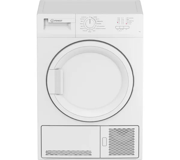 Indesit C YD C82 WWGL UK Condenser Tumble Dryer, 8kg, Black, B Rated