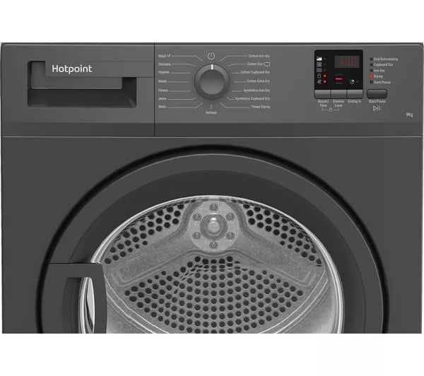 HOTPOINT C HD C92 GGGD UK 9 kg Condenser Tumble Dryer - Graphite