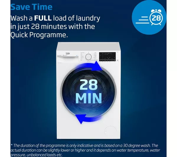 BEKO Pro BM3DT68342W 8 kg Washer Dryer - White