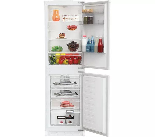 Grade A INDESIT No Frost KINH 1261B4 UK Integrated 50/50 Fridge Freezer - Sliding hinge