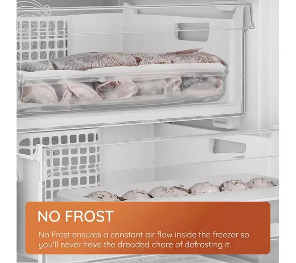 Hotpoint HPKH 1262B4 UK No Frost Integrated Fridge Freezer, Sliding Hinge, 50/50, E Rated